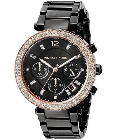 michael kors montre noire|michael kors montre femme.